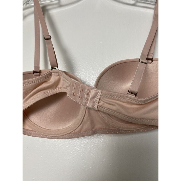 Tranquil & True Women's Strapless Bra Beige Size 34C Adjustable Straps Push Up - Picture 5 of 8